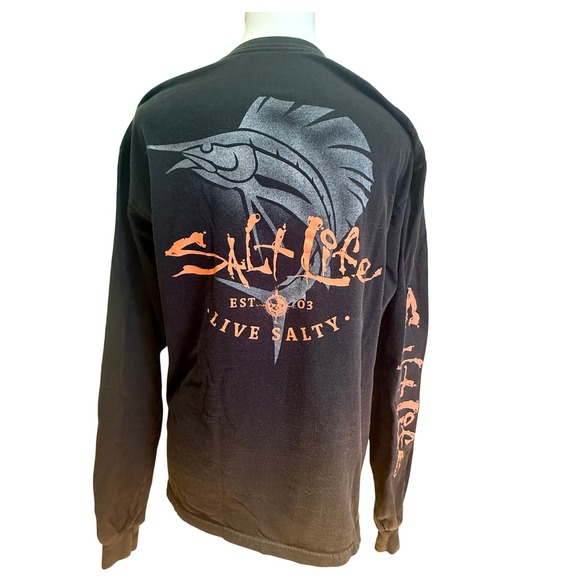 Salt Life Other - Salt‎ Life Long Sleeve Shirt Mens M Black Marlin Graphic Nautical Coastal Surf